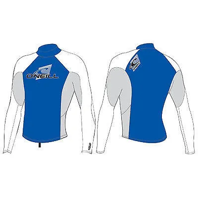 O'Neill - Mens Long Sleeve Rash Vest - Pacific/Blue/Flint - Small
