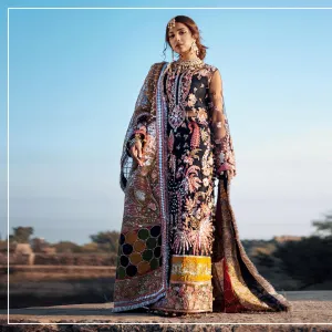 Pakistani Black Dress in Kameez Trouser Style #PS861
