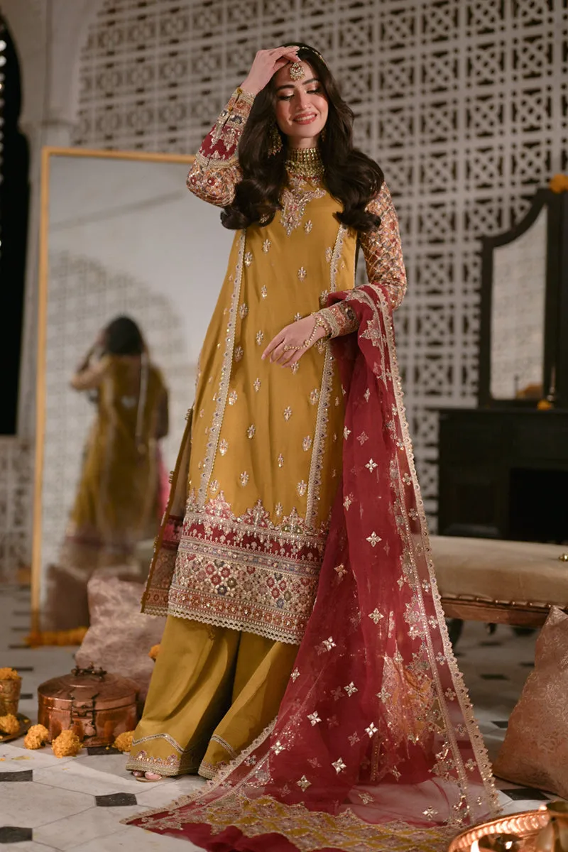 Pakistani Wedding Kameez Trouser Dupatta Mehndi Dress