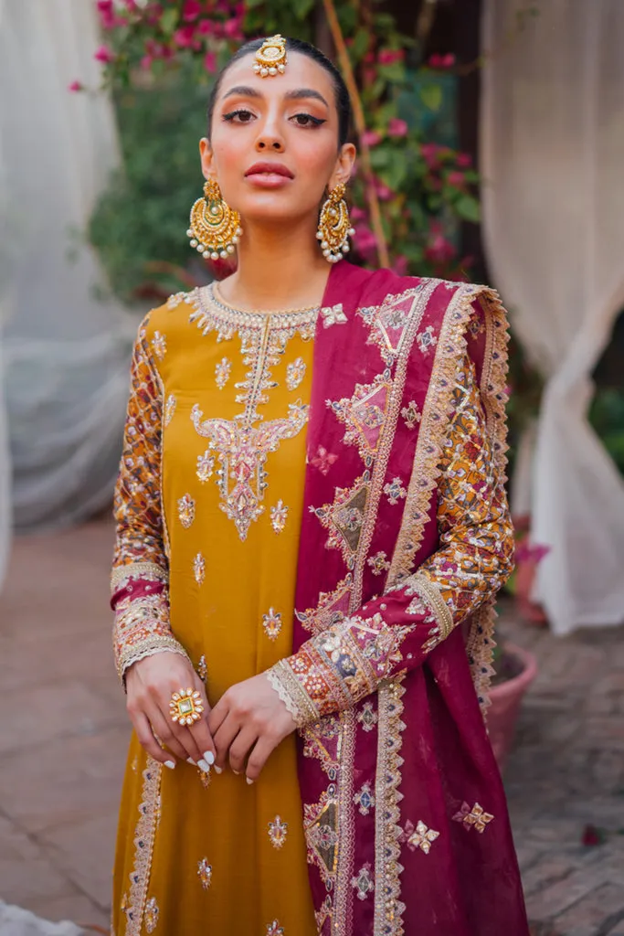 Pakistani Wedding Kameez Trouser Dupatta Mehndi Dress