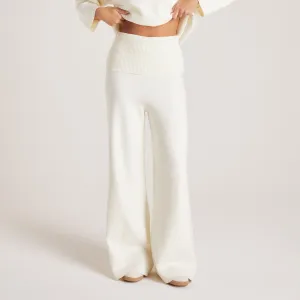 Pantalon en Maille - Crème