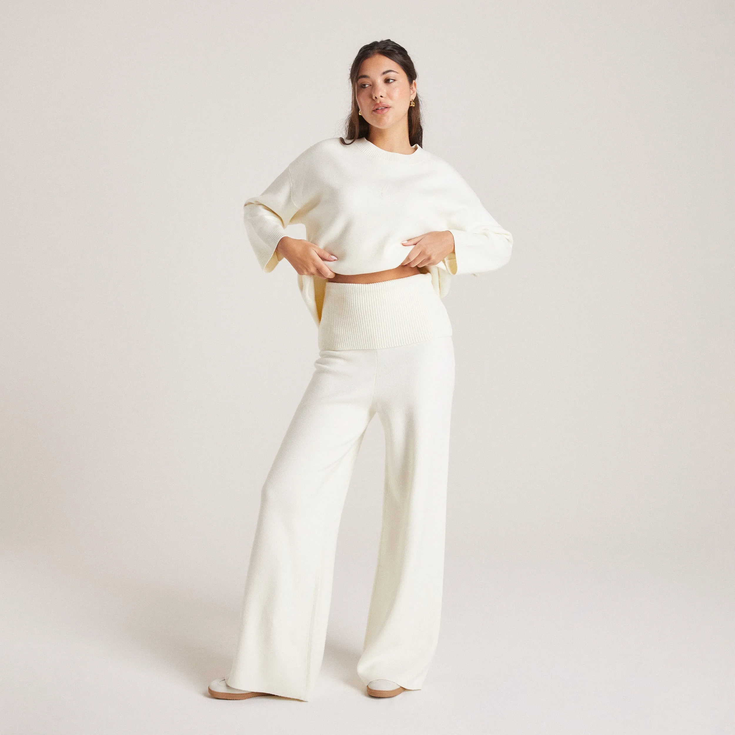 Pantalon en Maille - Crème