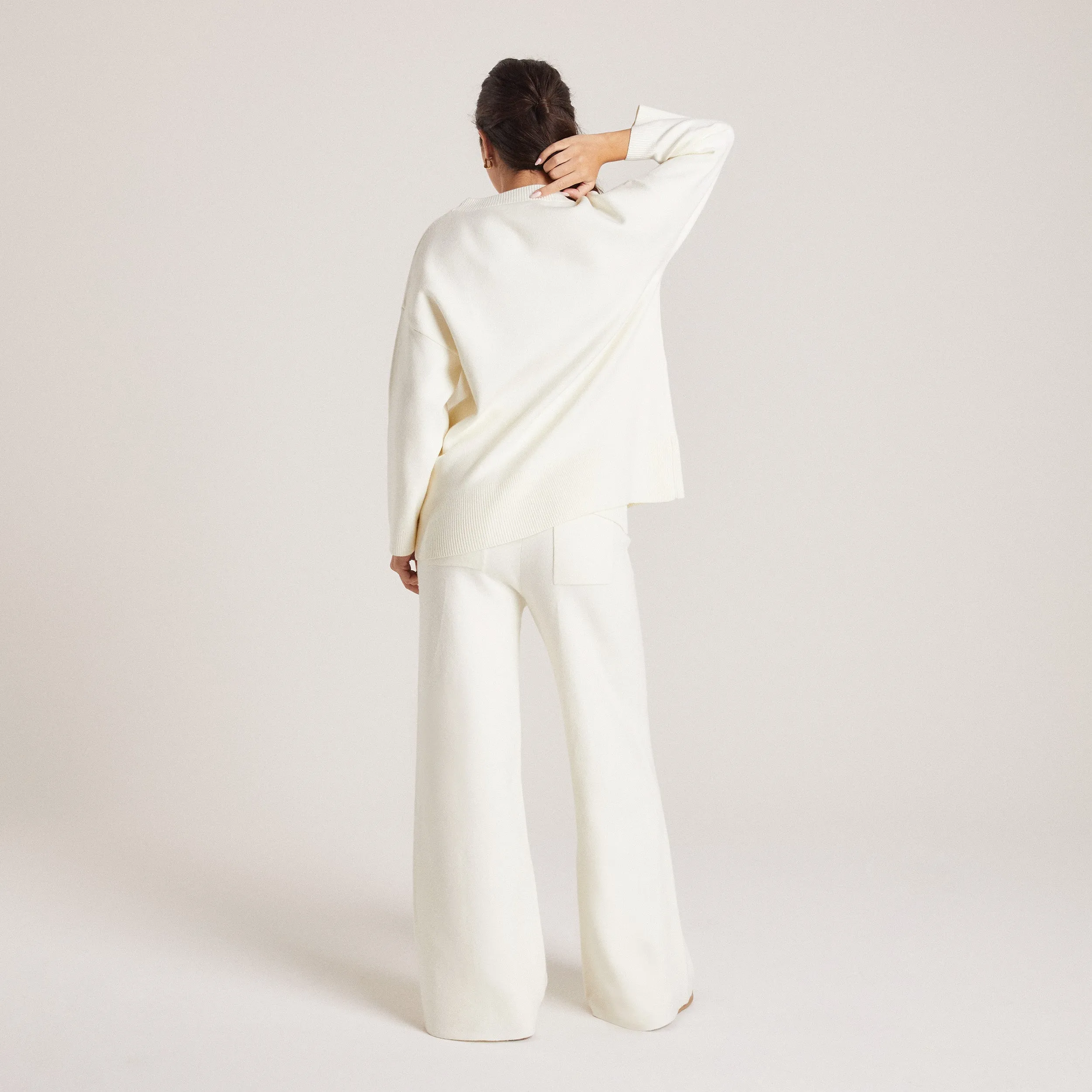 Pantalon en Maille - Crème