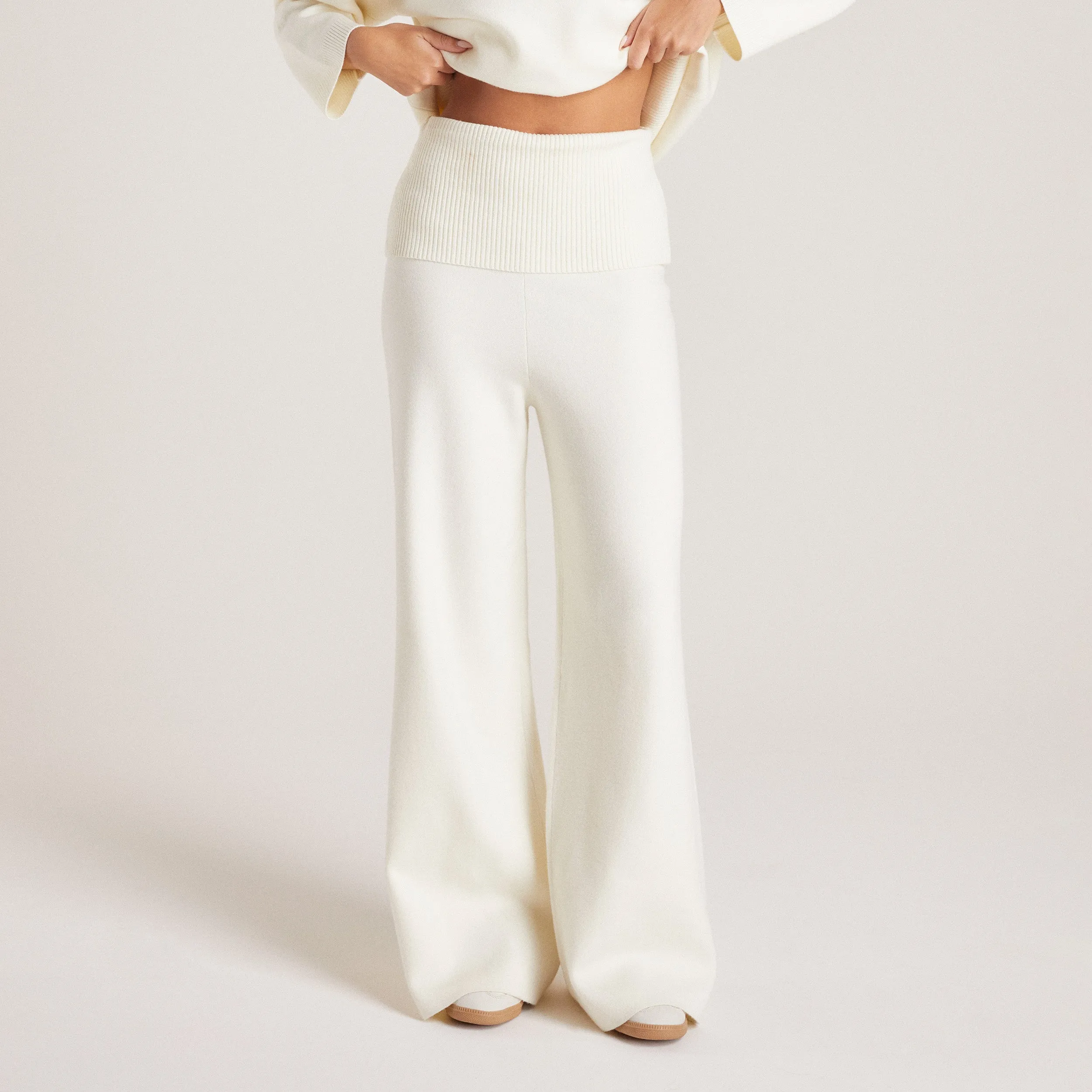 Pantalon en Maille - Crème