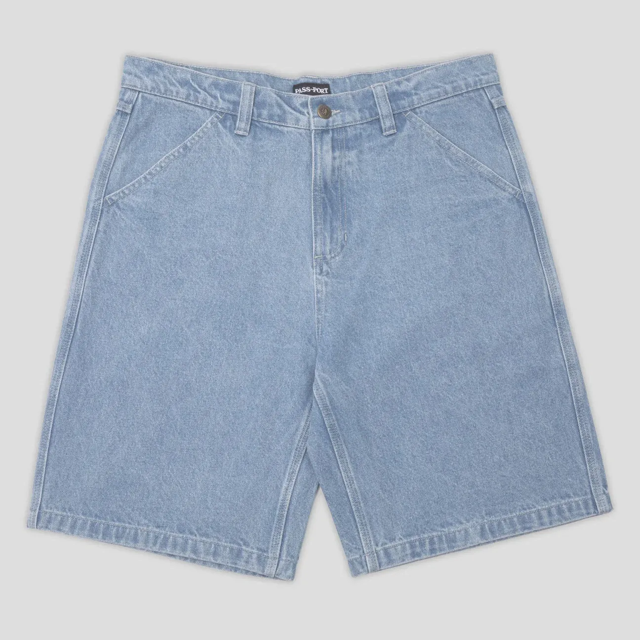 Pass~Port Workers Club Denim Shorts - Washed Light Indigo
