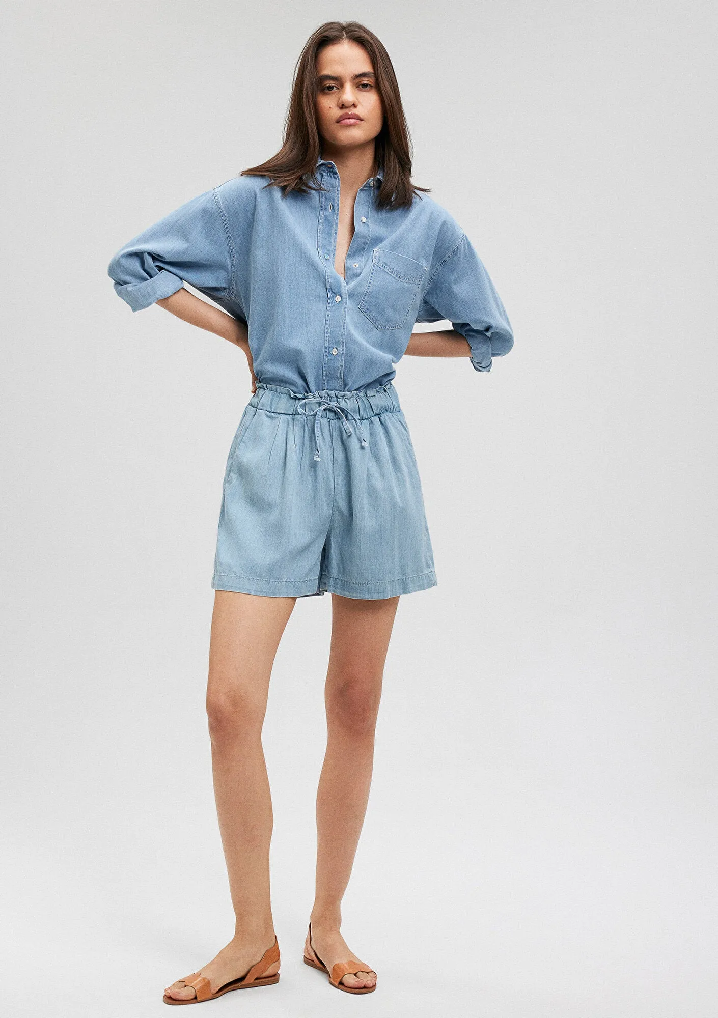 Penny Light Blue Denim Jean Shorts