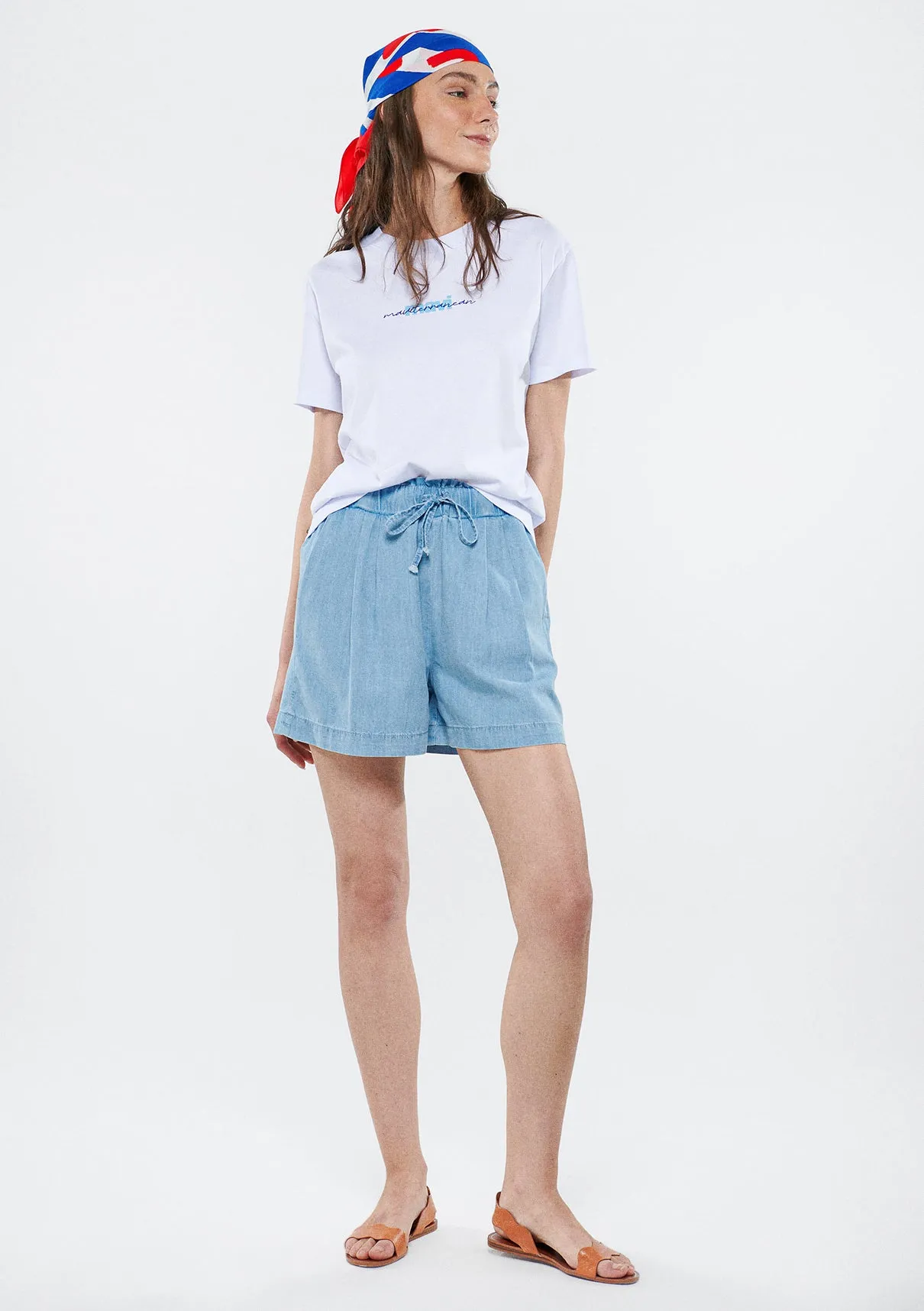 Penny Light Blue Denim Jean Shorts