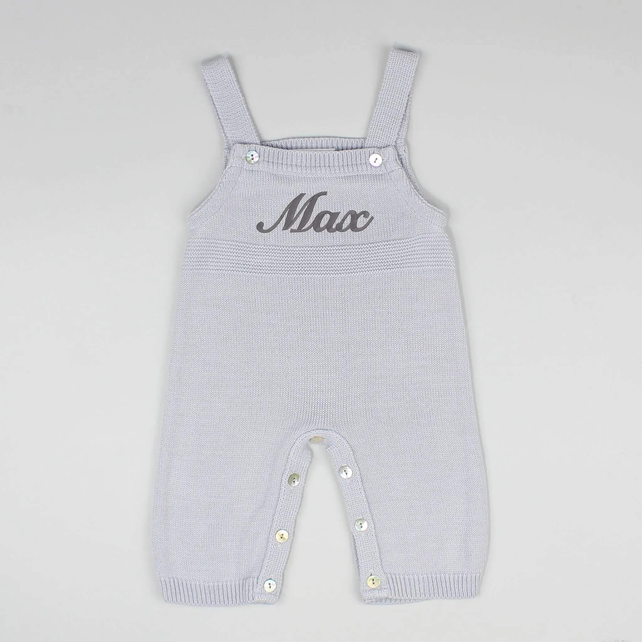 Personalised Baby Dungarees / Trousers-Grey