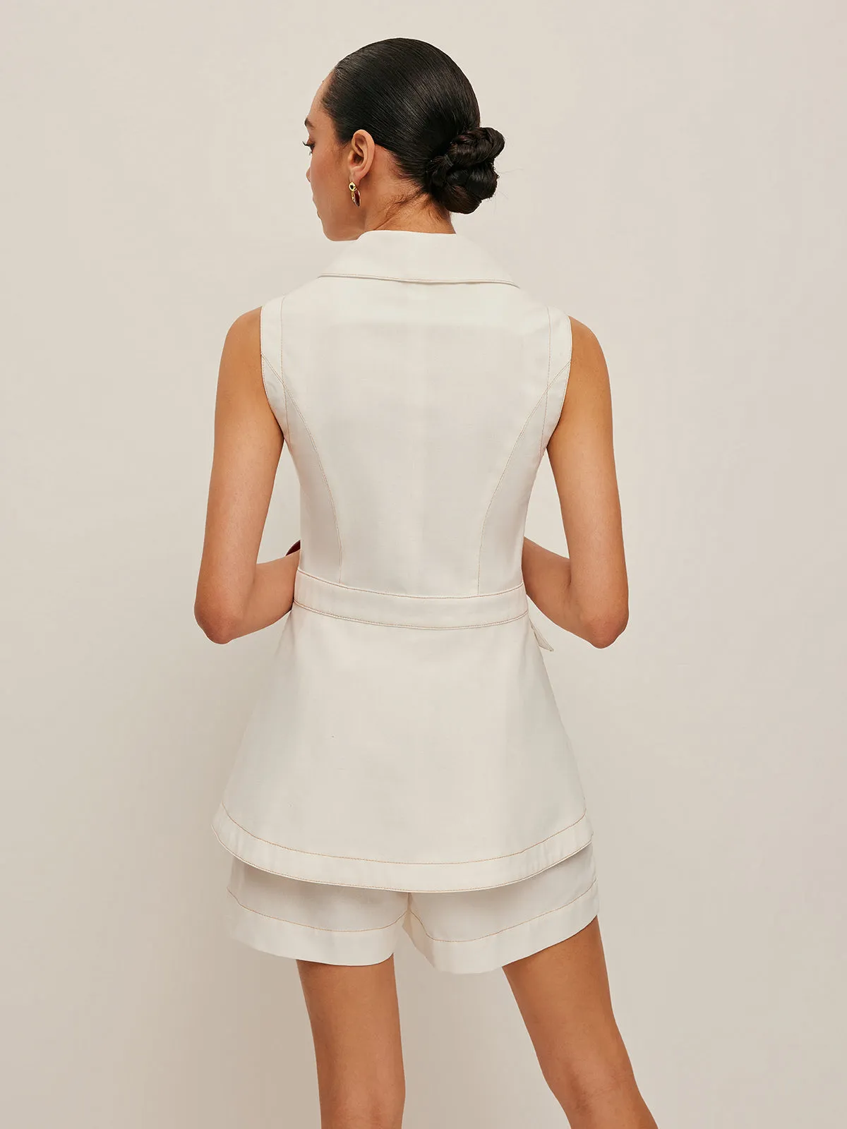 Pocket Detail Tailored Vest