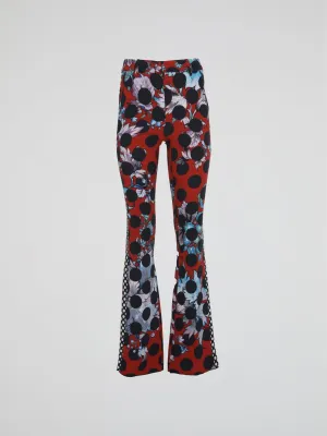 Polka Dot Flared Pants