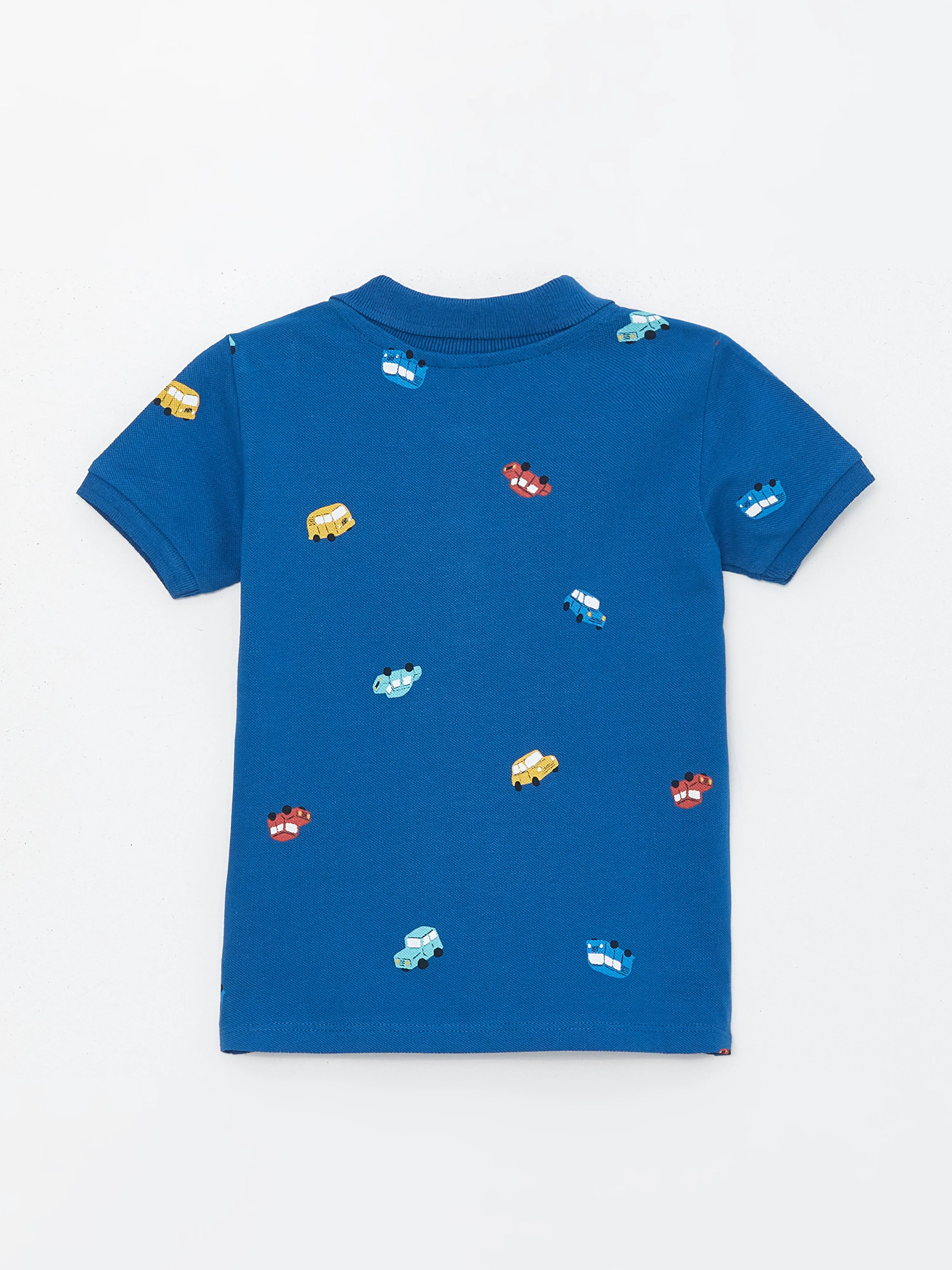 Polo Neck Short Sleeve Patterned Baby Boy T-Shirt