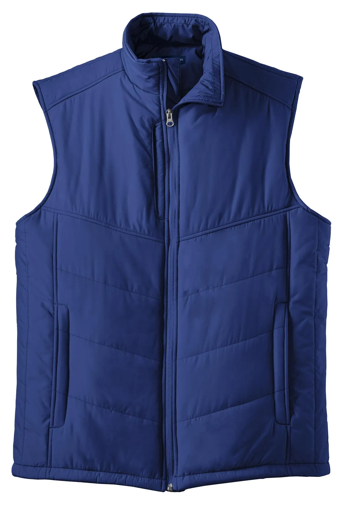 Port Authority Puffy Vest. J709 Mediterranean Blue/ Black