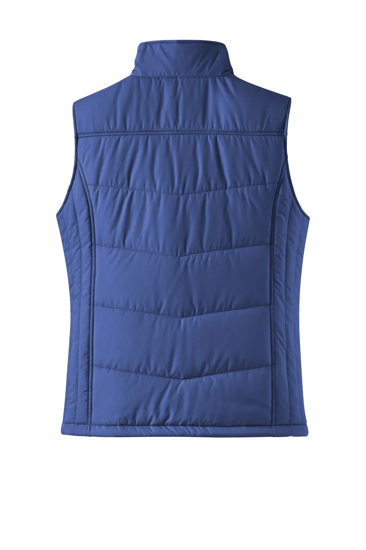 Port Authority Women's Puffy Vest. L709 Mediterranean Blue/ Black