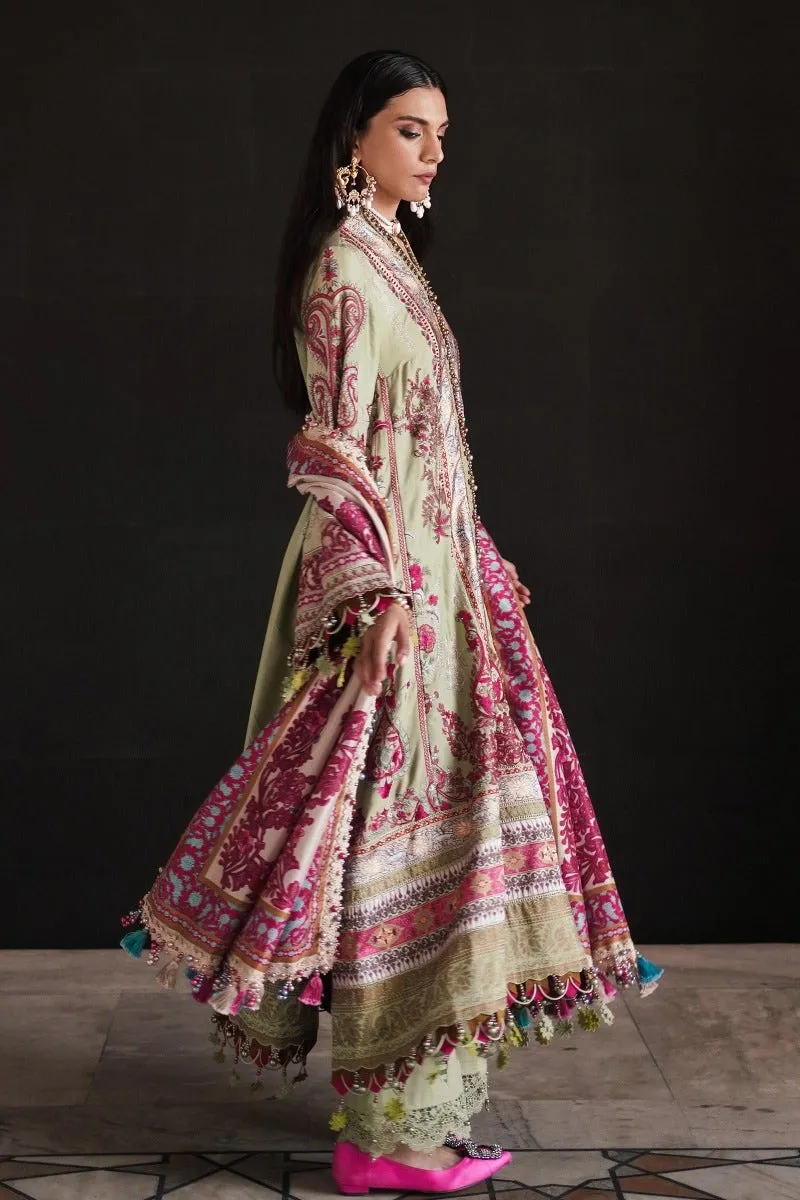 Premium Sage Green Embroidered Pakistani Kameez Salwar Suit