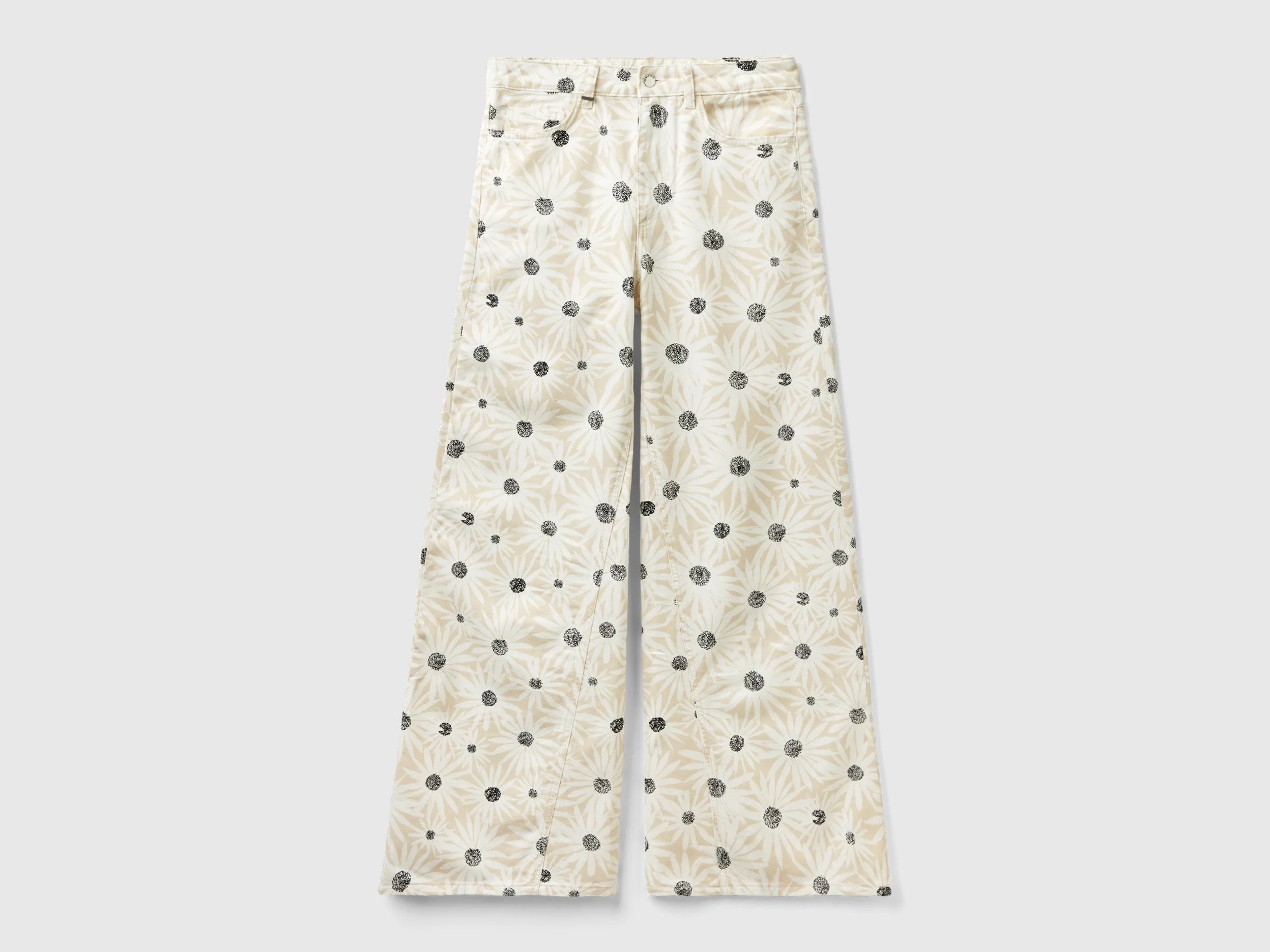 Printed Boxy Fit Trousers