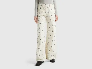Printed Boxy Fit Trousers