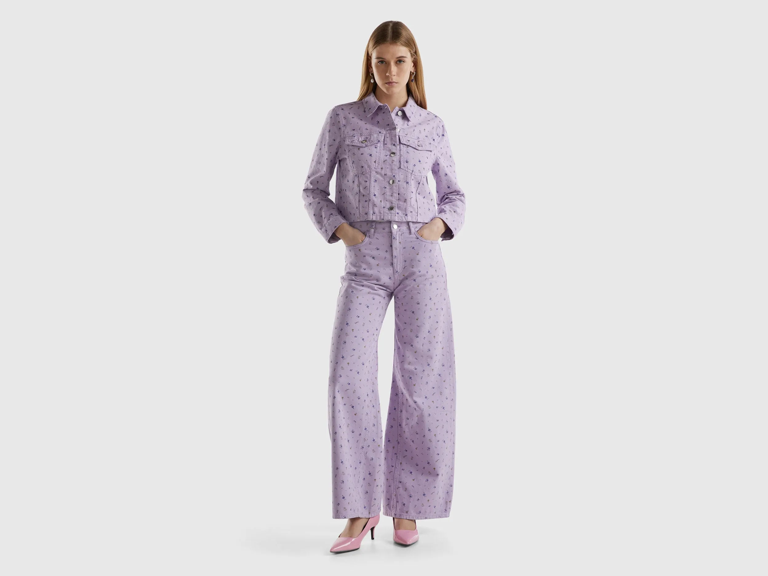 Printed Boxy Fit Trousers