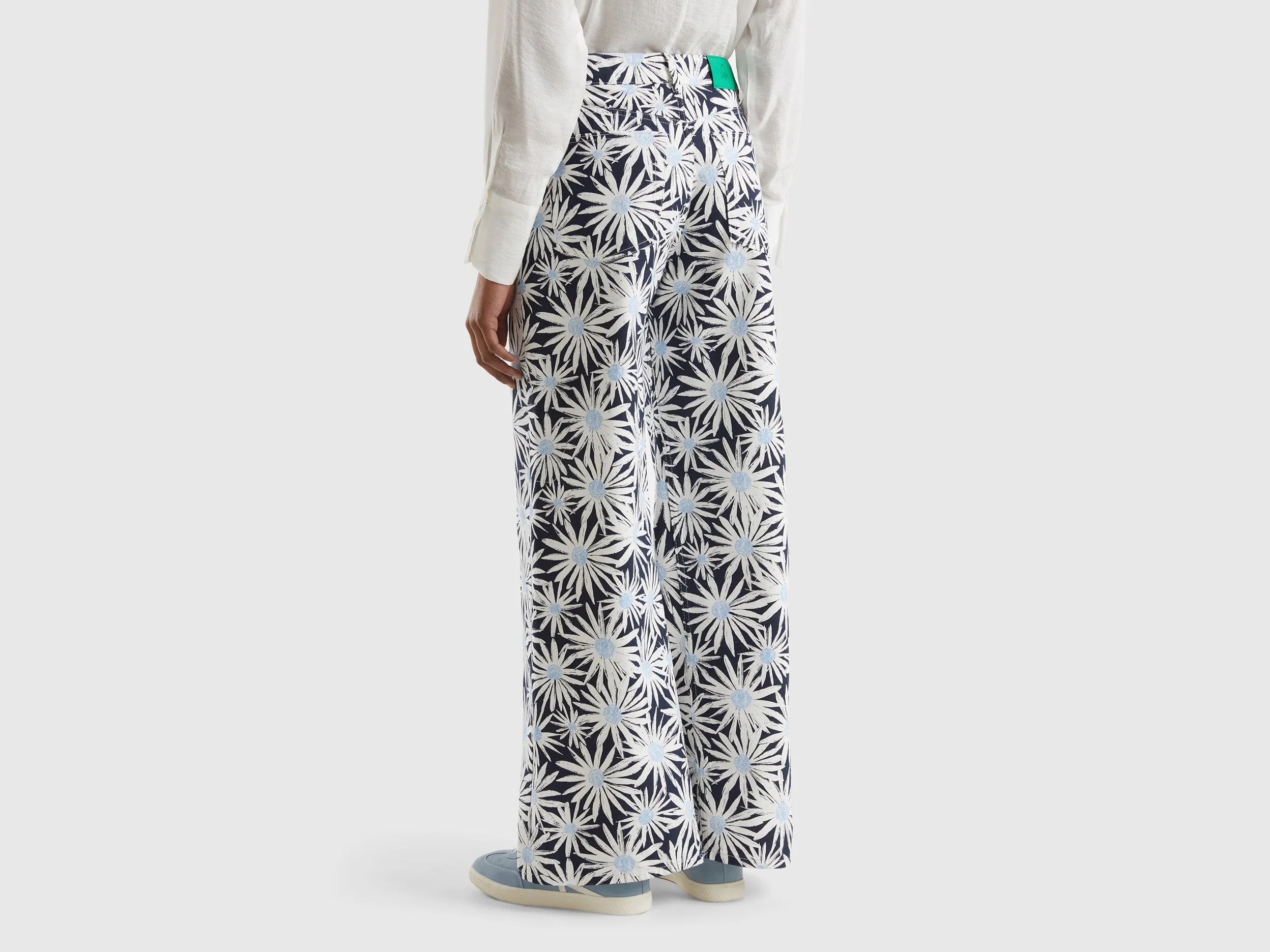 Printed Boxy Fit Trousers