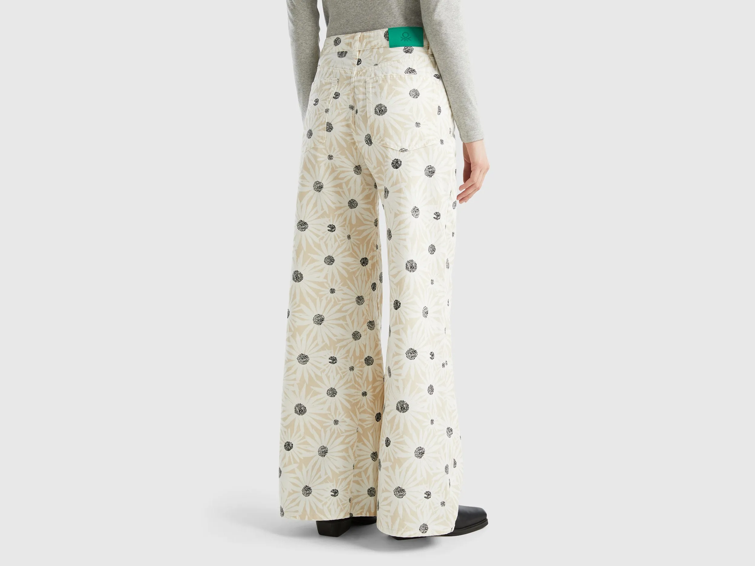 Printed Boxy Fit Trousers