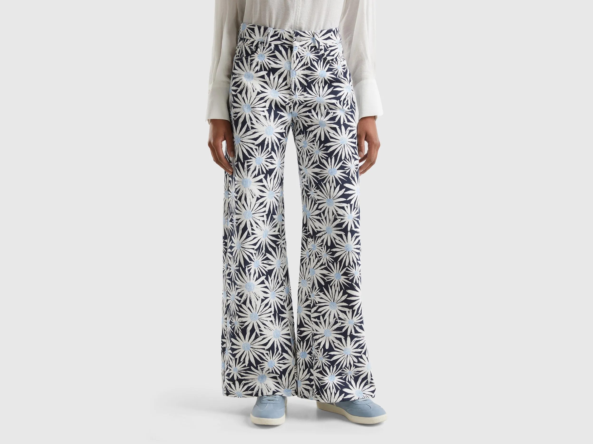 Printed Boxy Fit Trousers