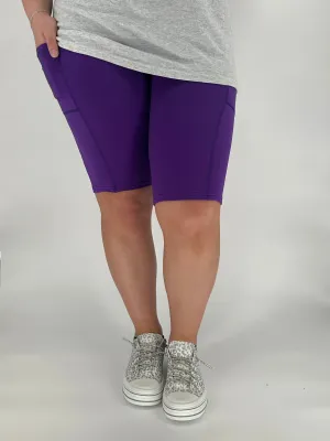 Purple Bermuda Shorts w/ Pockets