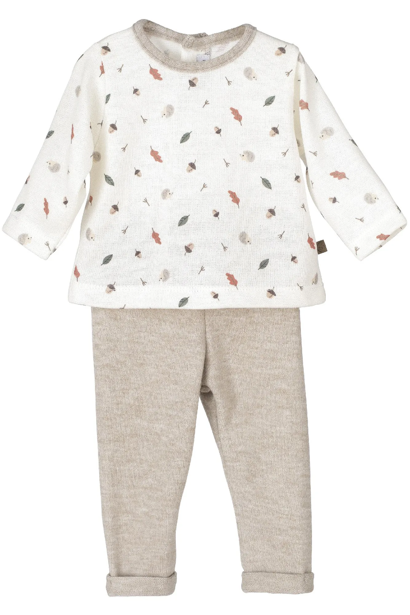 "Brooks" Ivory Autumnal Top & Trousers