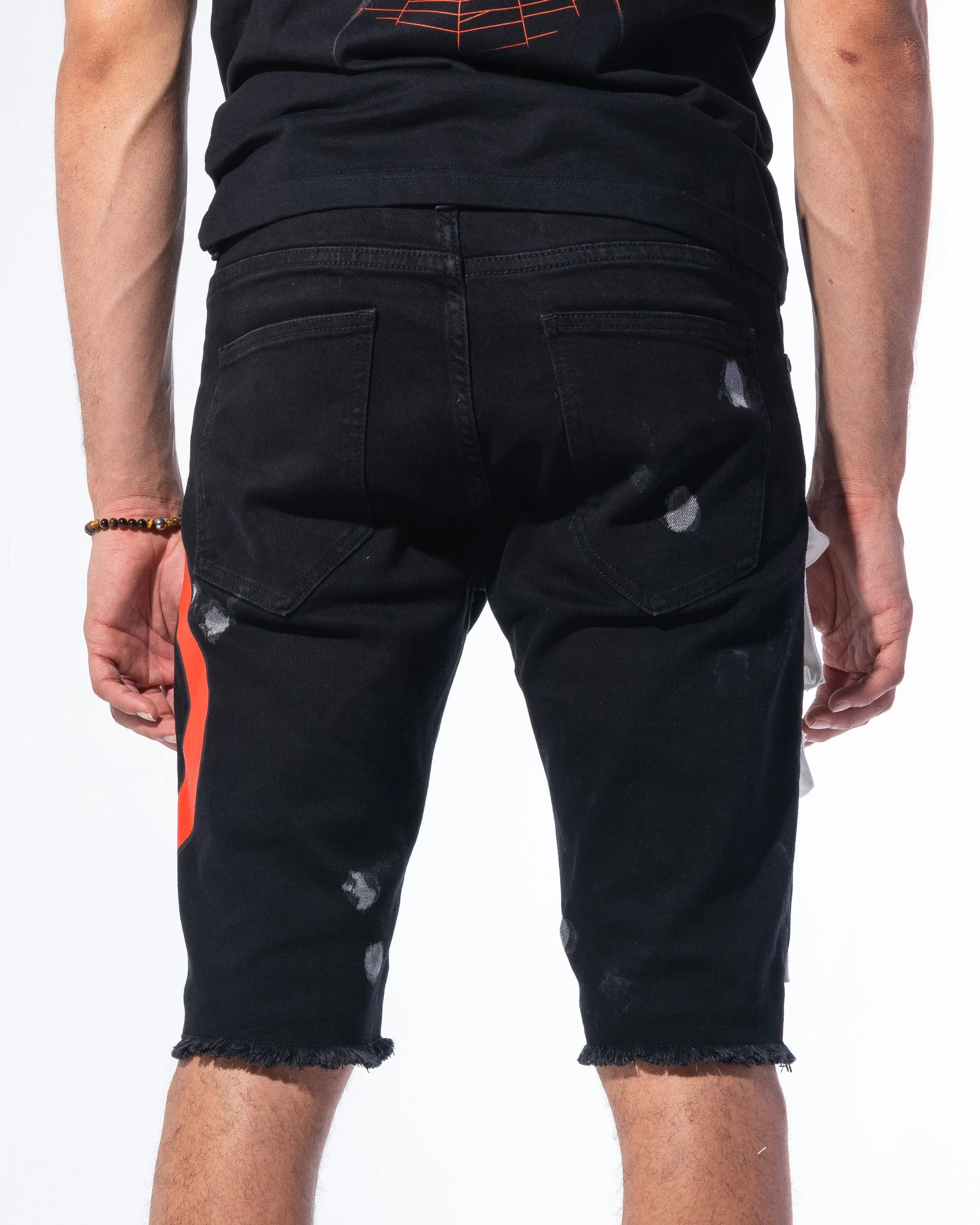 "IMPACT SHORTS" JET BLACK/RED