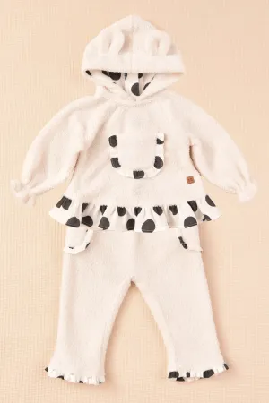 "Sierra" Polka Dot Sherpa Hoodie & Trousers