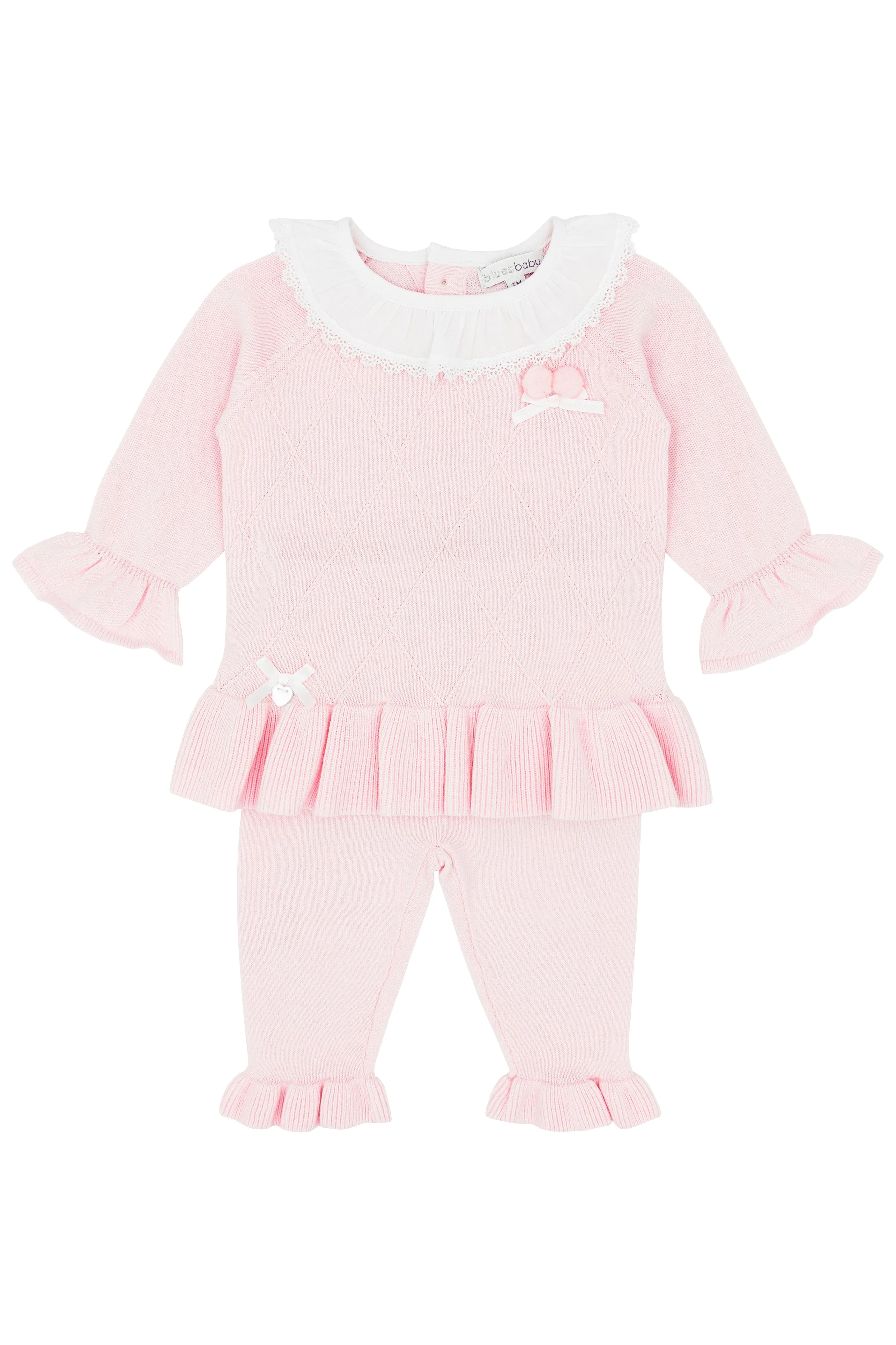 "Skylar" Baby Pink Knit Top & Trousers