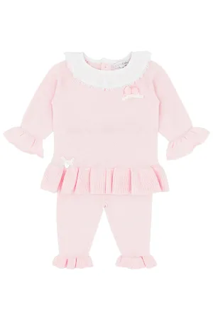 "Skylar" Baby Pink Knit Top & Trousers