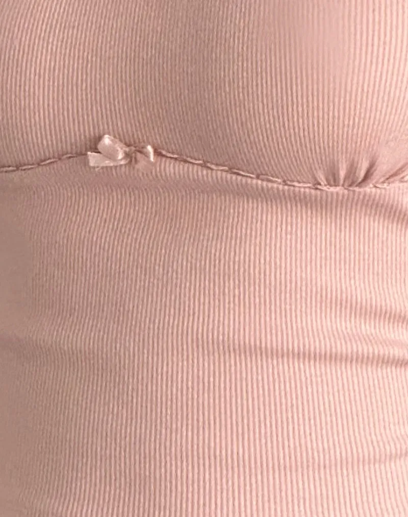 Rada Top in Rib Pink Lady