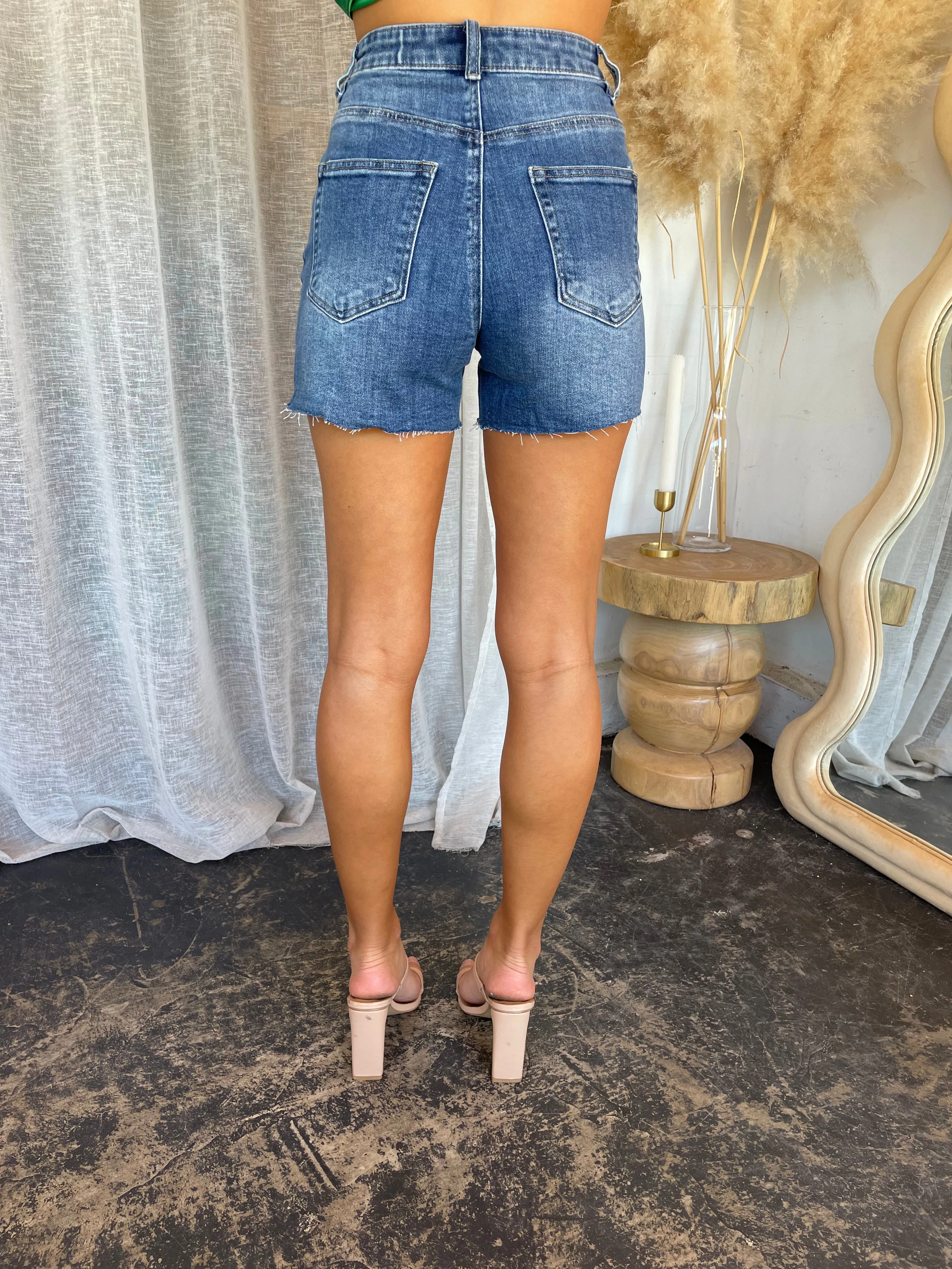 Raw Cut Denim Shorts
