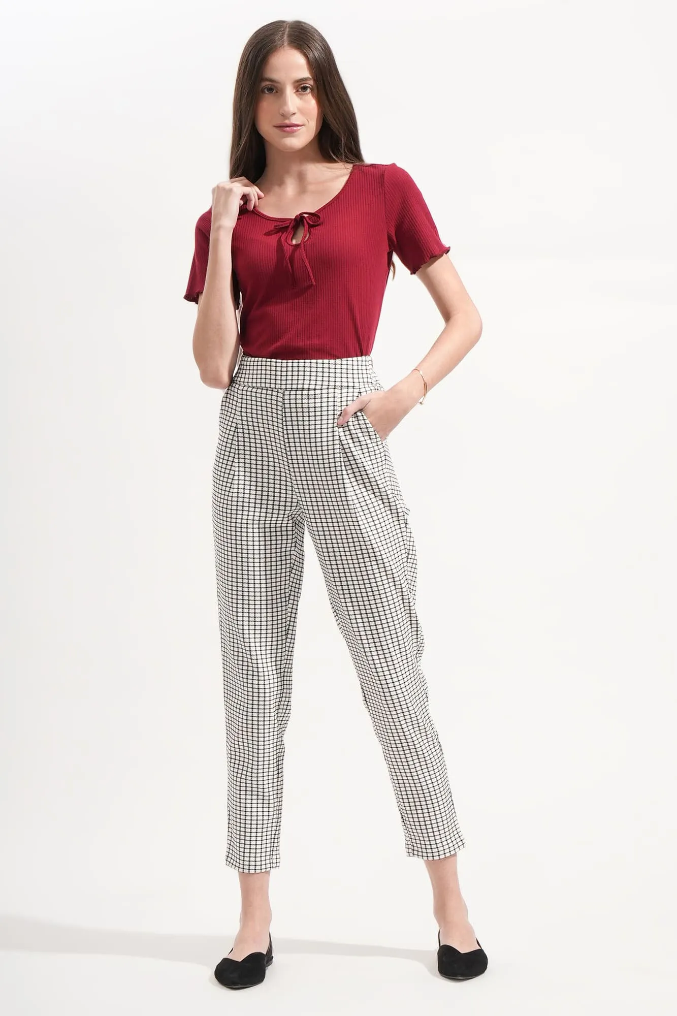 REFORME Lettuce Tee with Tie Detail
