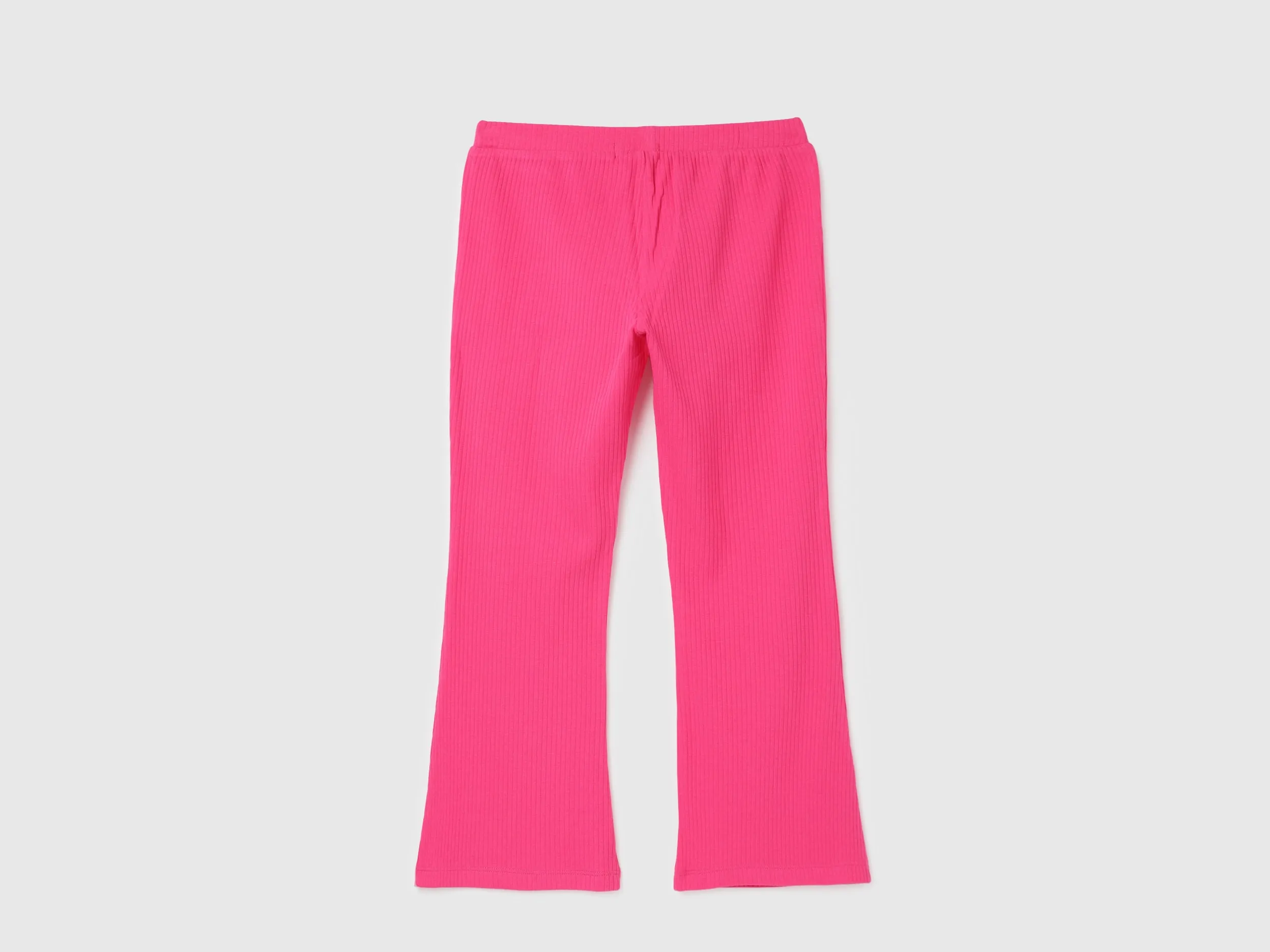 Regular Fit Ribbed Girl's Trousers