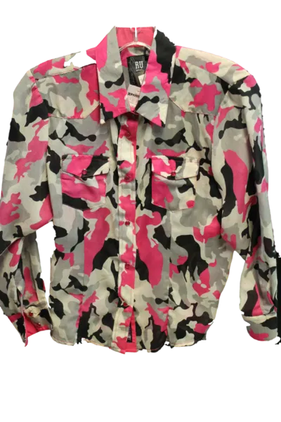 Resistol Girl's Pink Camo Long Sleeve Shirt