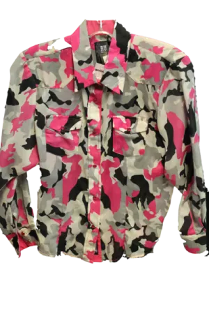 Resistol Girl's Pink Camo Long Sleeve Shirt