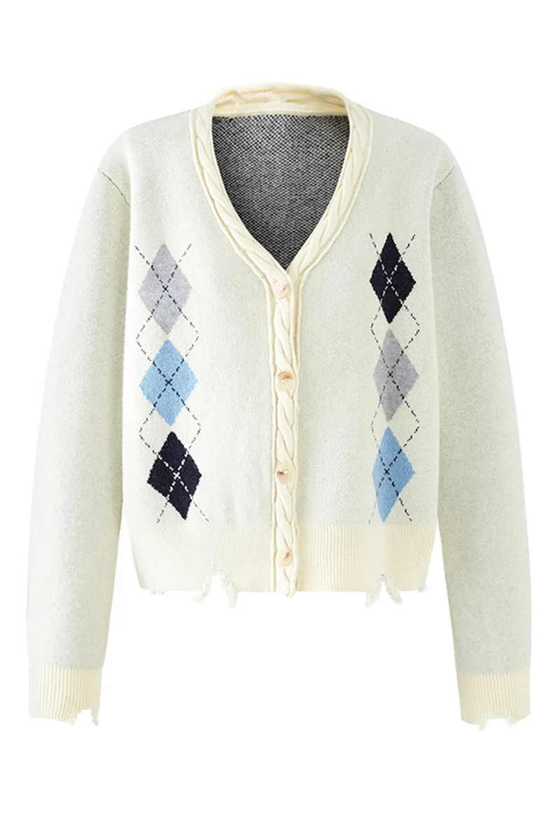 Rhombic College Style Cardigan / Vest