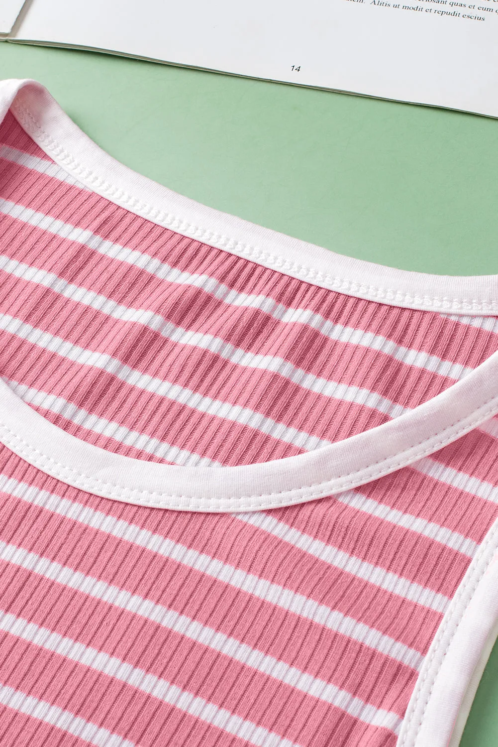 Round Neck Sleeveless Slim Top