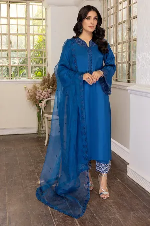 Royal Blue Traditional Pakistani Salwar Kameez with Dupatta Salwar Suit