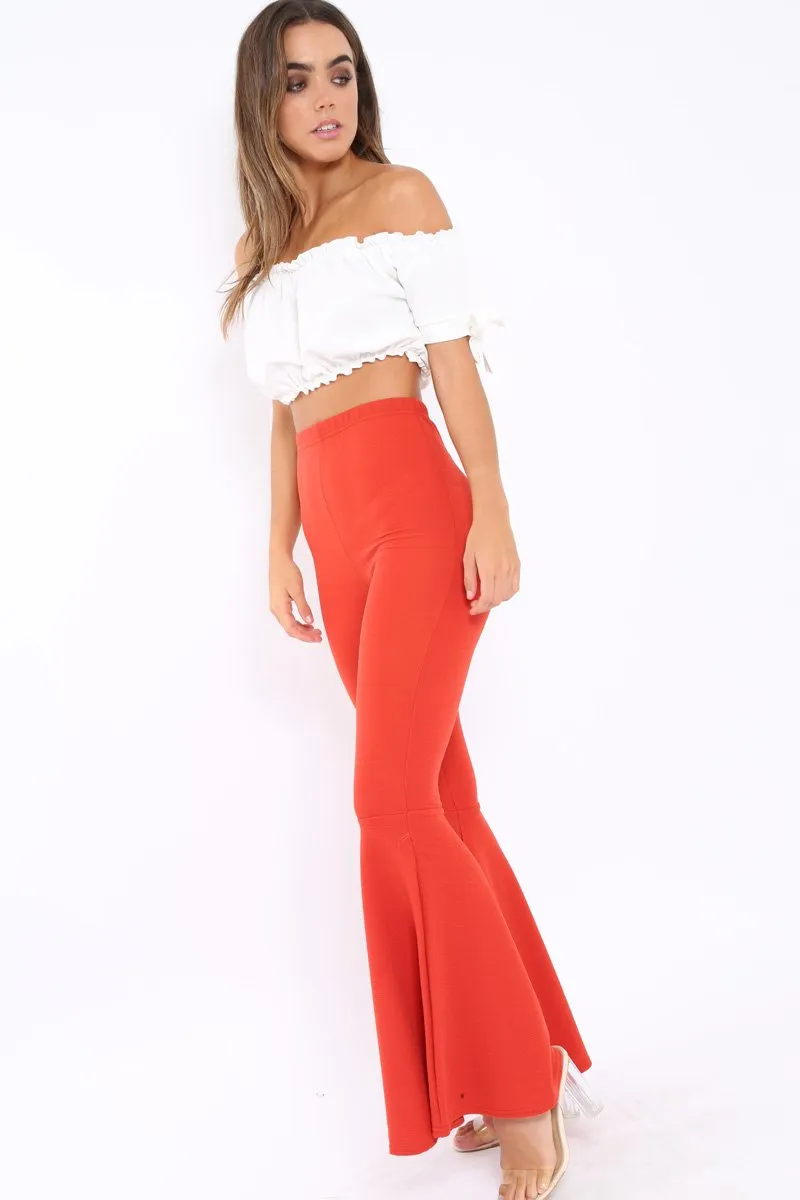 Rust Extreme Flare Trousers - Becki