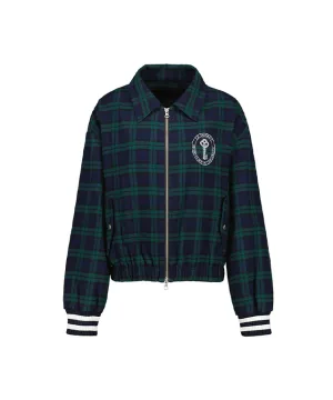 [SAMPLE SALE]LE SONNET Tartan Check Blouson - Deep Green