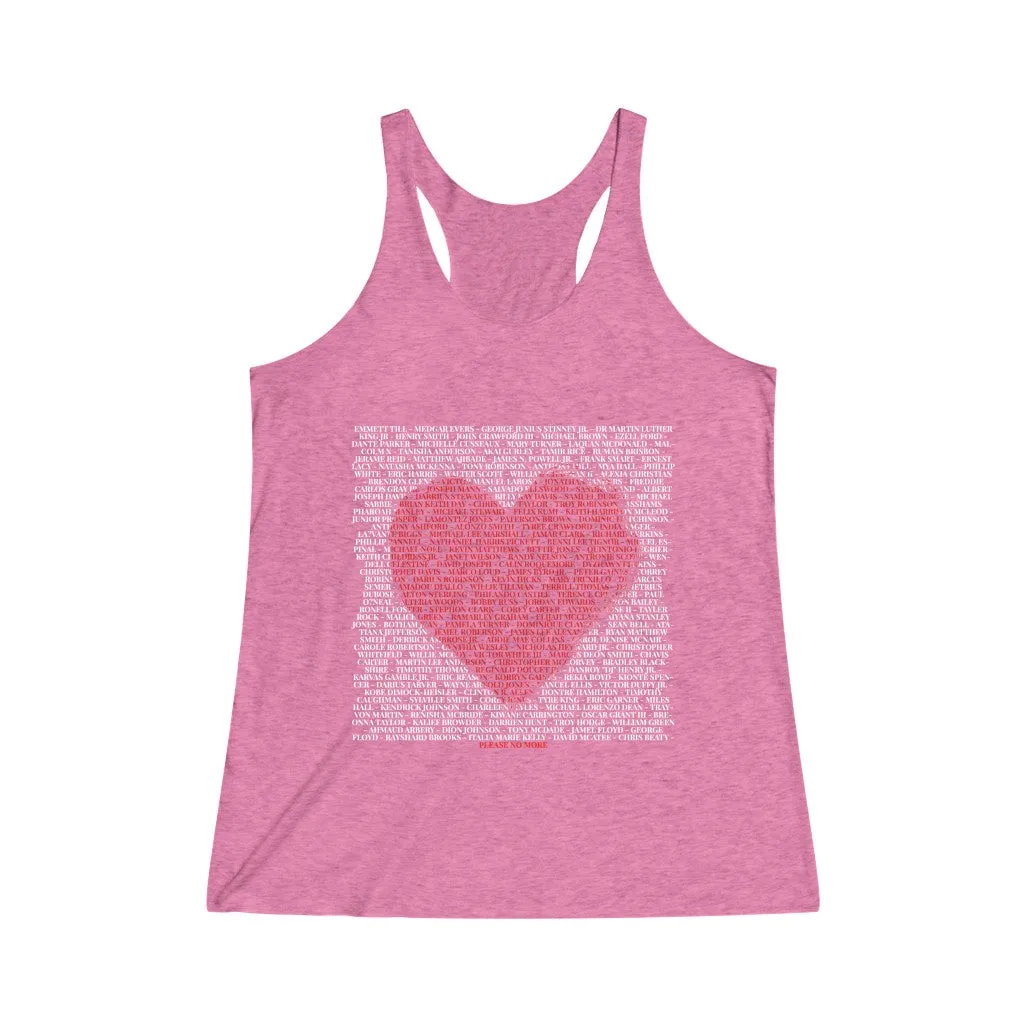 SAY THEIR NAMES IN LOVE© - Women's Tri-Blend Racerback Tank