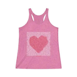SAY THEIR NAMES IN LOVE© - Women's Tri-Blend Racerback Tank