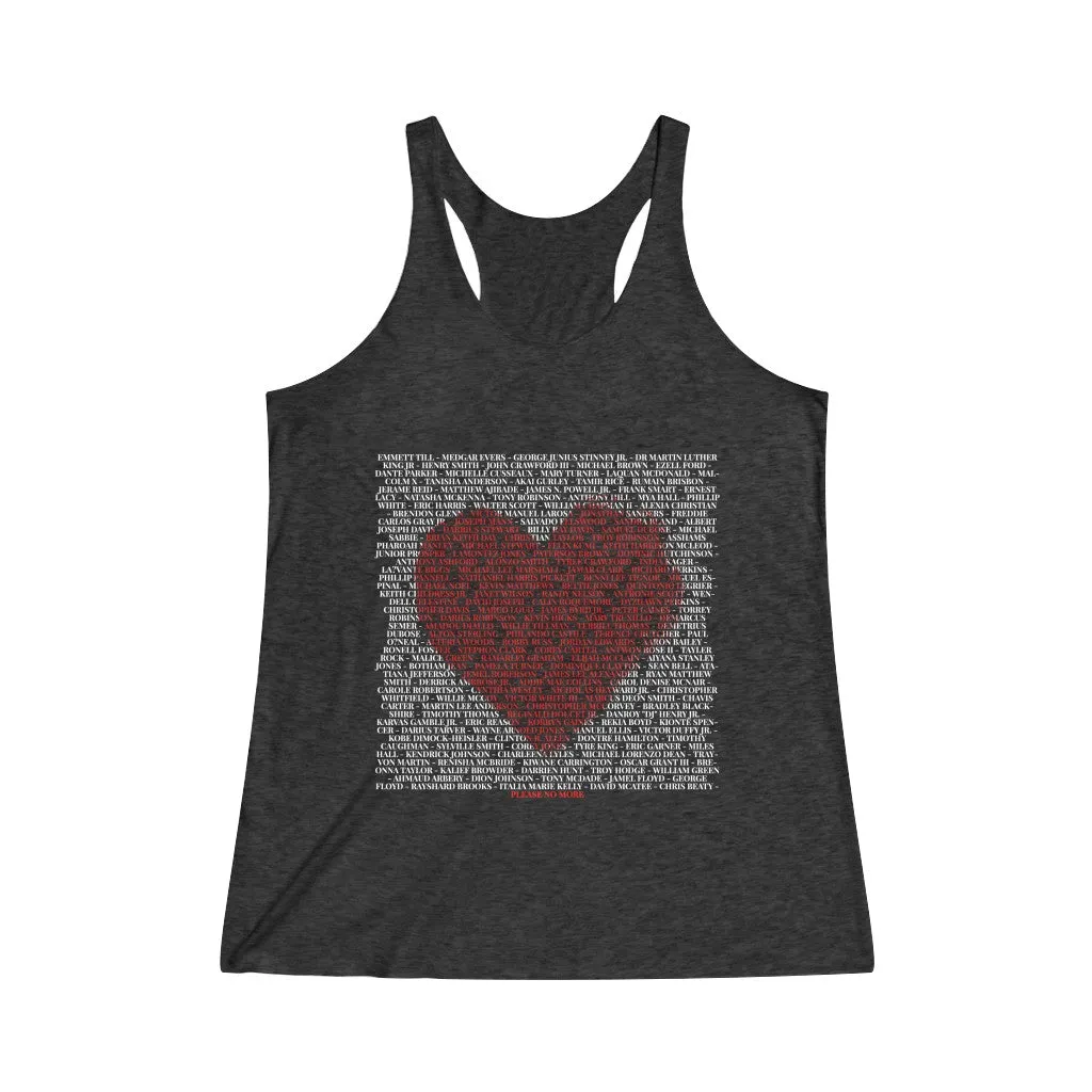 SAY THEIR NAMES IN LOVE© - Women's Tri-Blend Racerback Tank