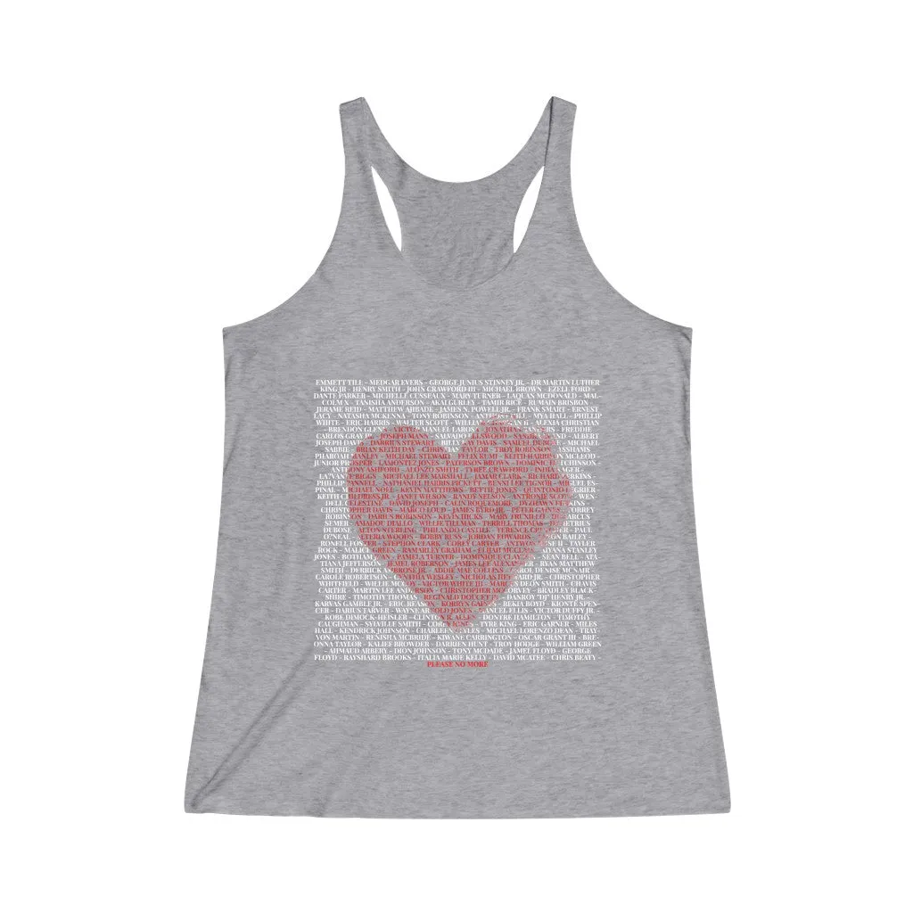SAY THEIR NAMES IN LOVE© - Women's Tri-Blend Racerback Tank