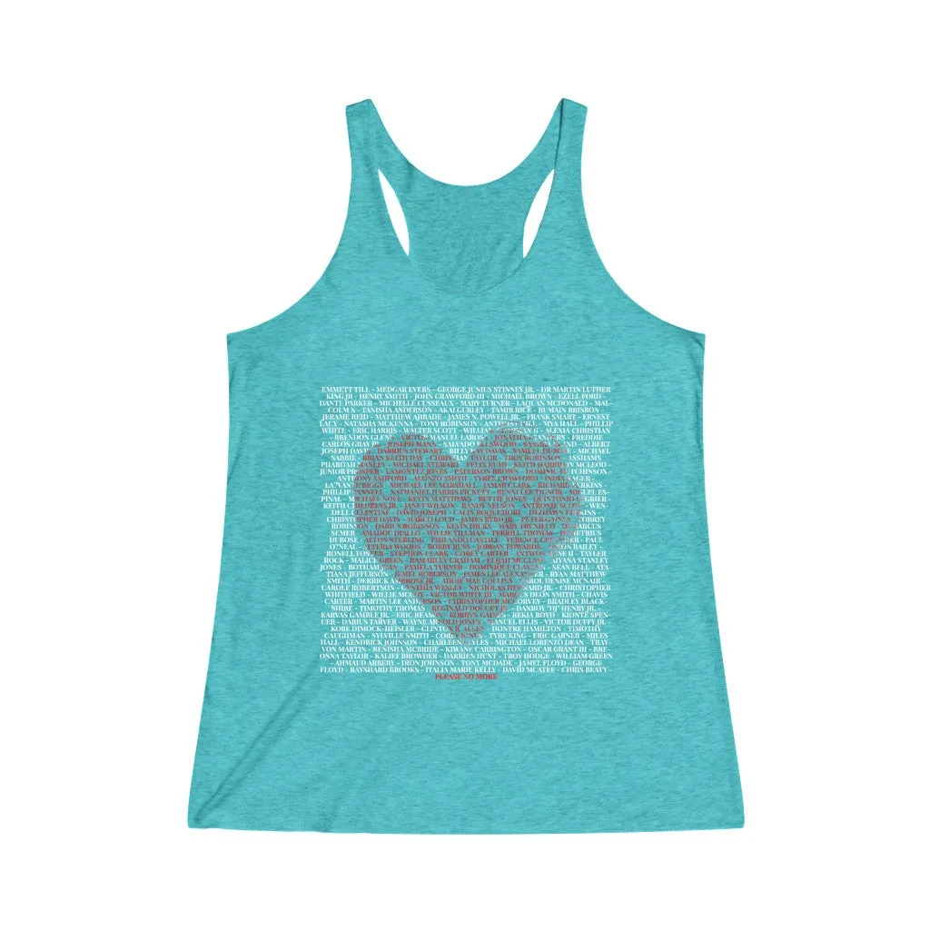 SAY THEIR NAMES IN LOVE© - Women's Tri-Blend Racerback Tank