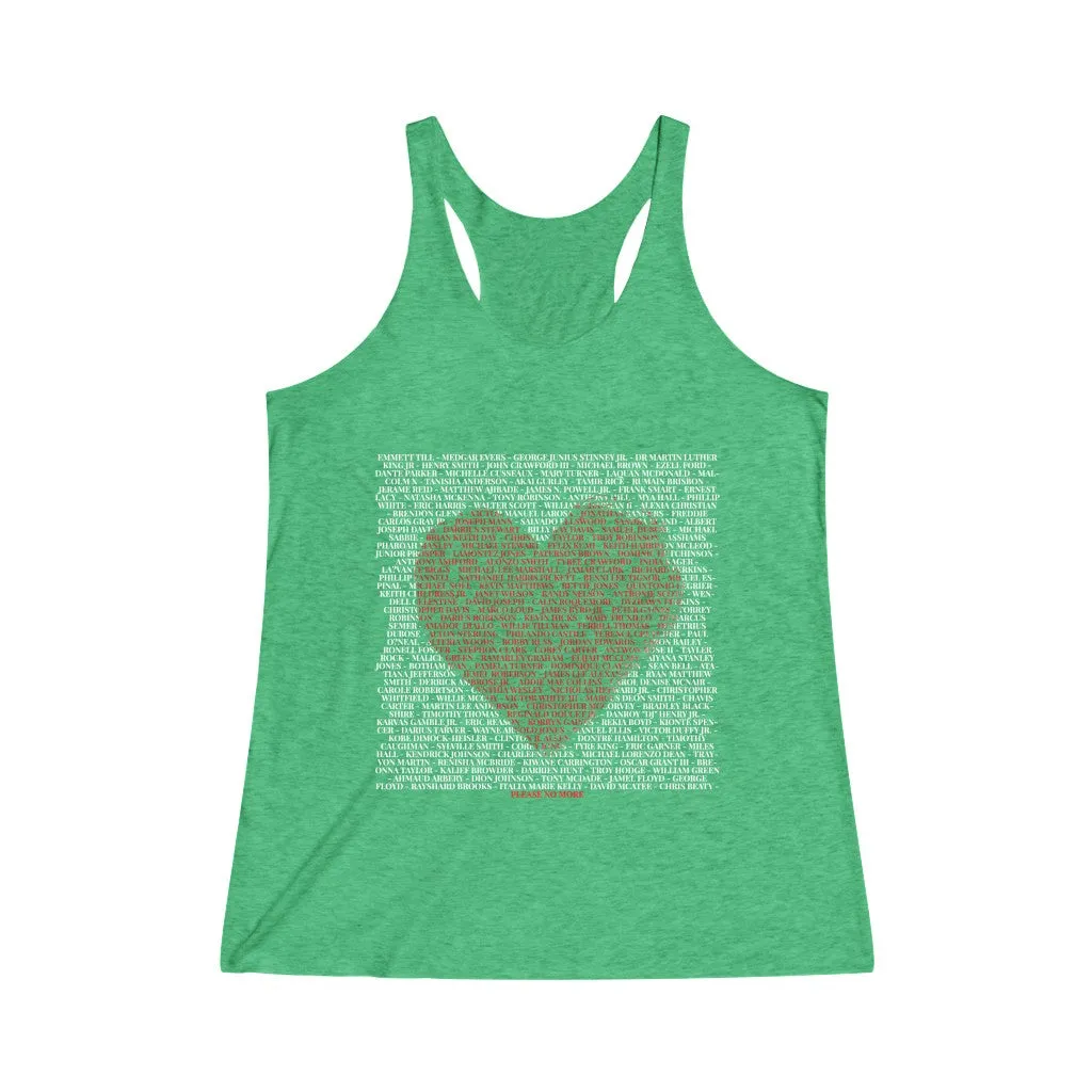 SAY THEIR NAMES IN LOVE© - Women's Tri-Blend Racerback Tank