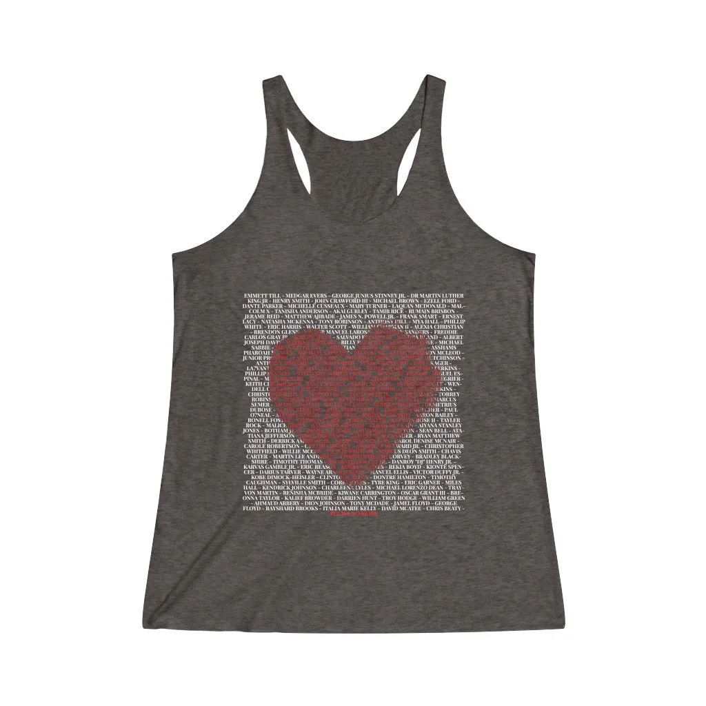 SAY THEIR NAMES IN LOVE© - Women's Tri-Blend Racerback Tank