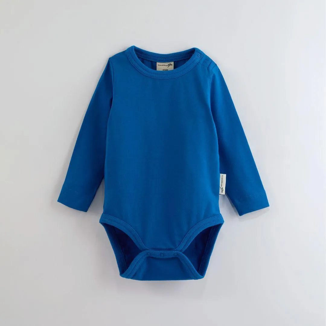 ScandiBugs Own Label Organic Long Sleeve Vest - Peacock Blue