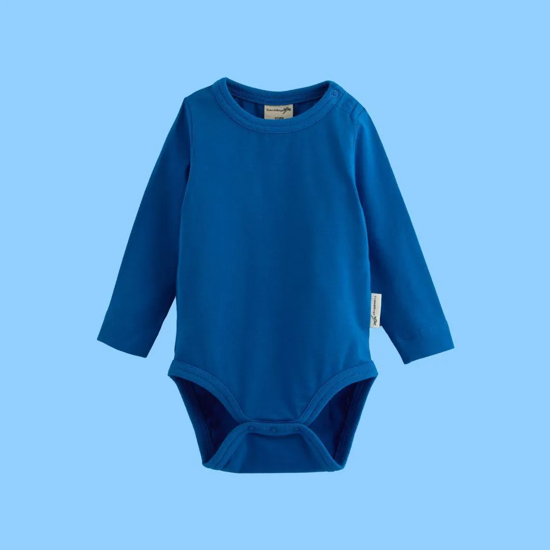 ScandiBugs Own Label Organic Long Sleeve Vest - Peacock Blue